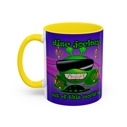 disc jockey - Accent Mug (purple-pink wave)