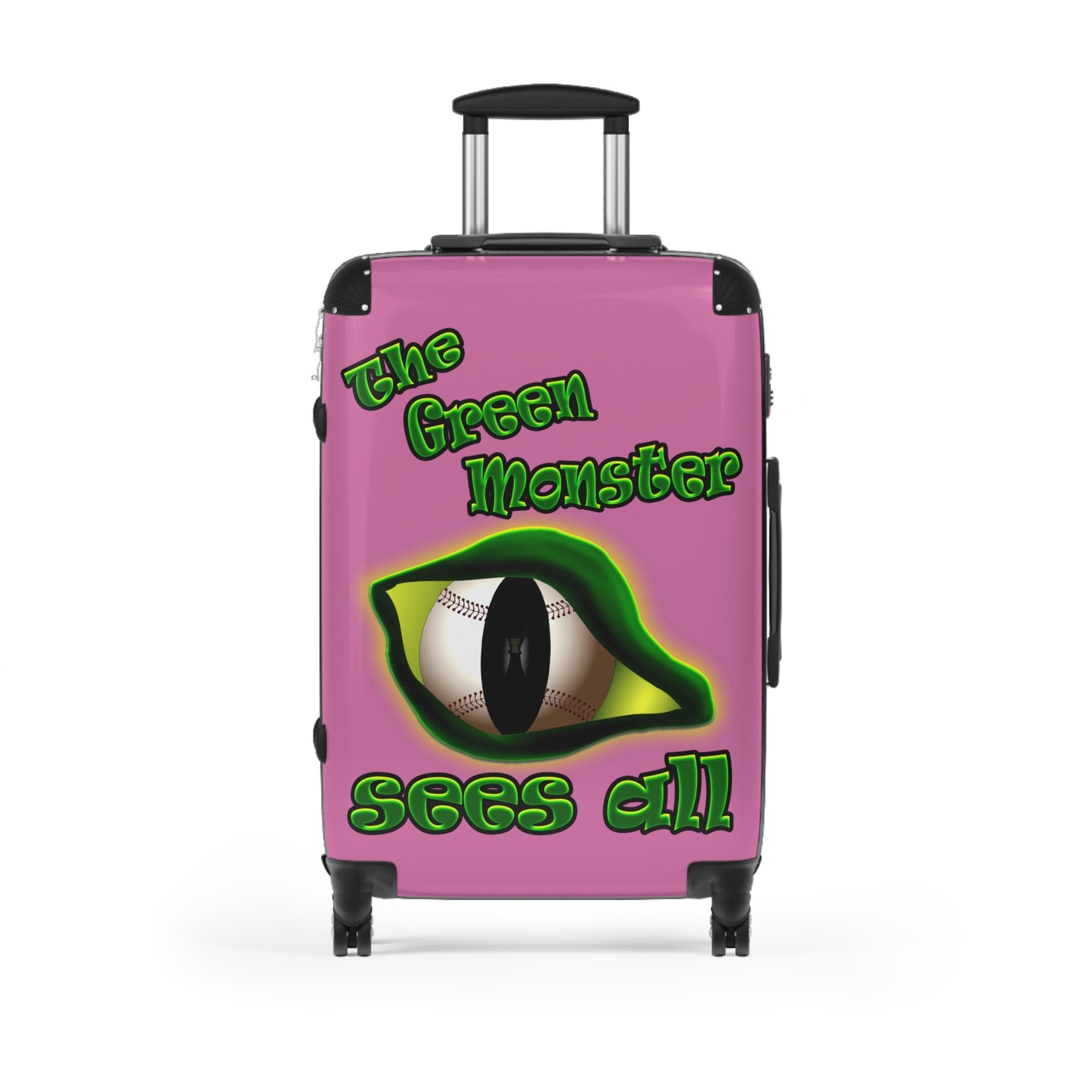 green monster - Suitcase (light pink)