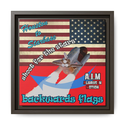 shoot for the stars - framed canvas art (red)