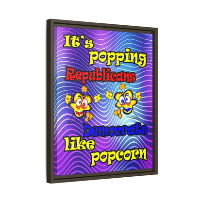popping like popcorn - framed canvas art (purple wave)