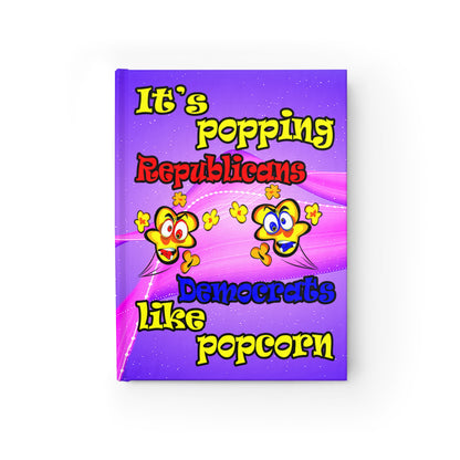 popping like popcorn - journal-lined (purple-pink wave)