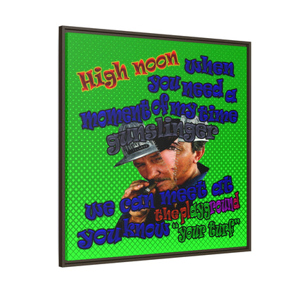 high noon - framed canvas art (logo green)