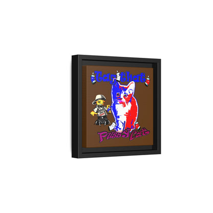 tag that - framed canvas art (brown)