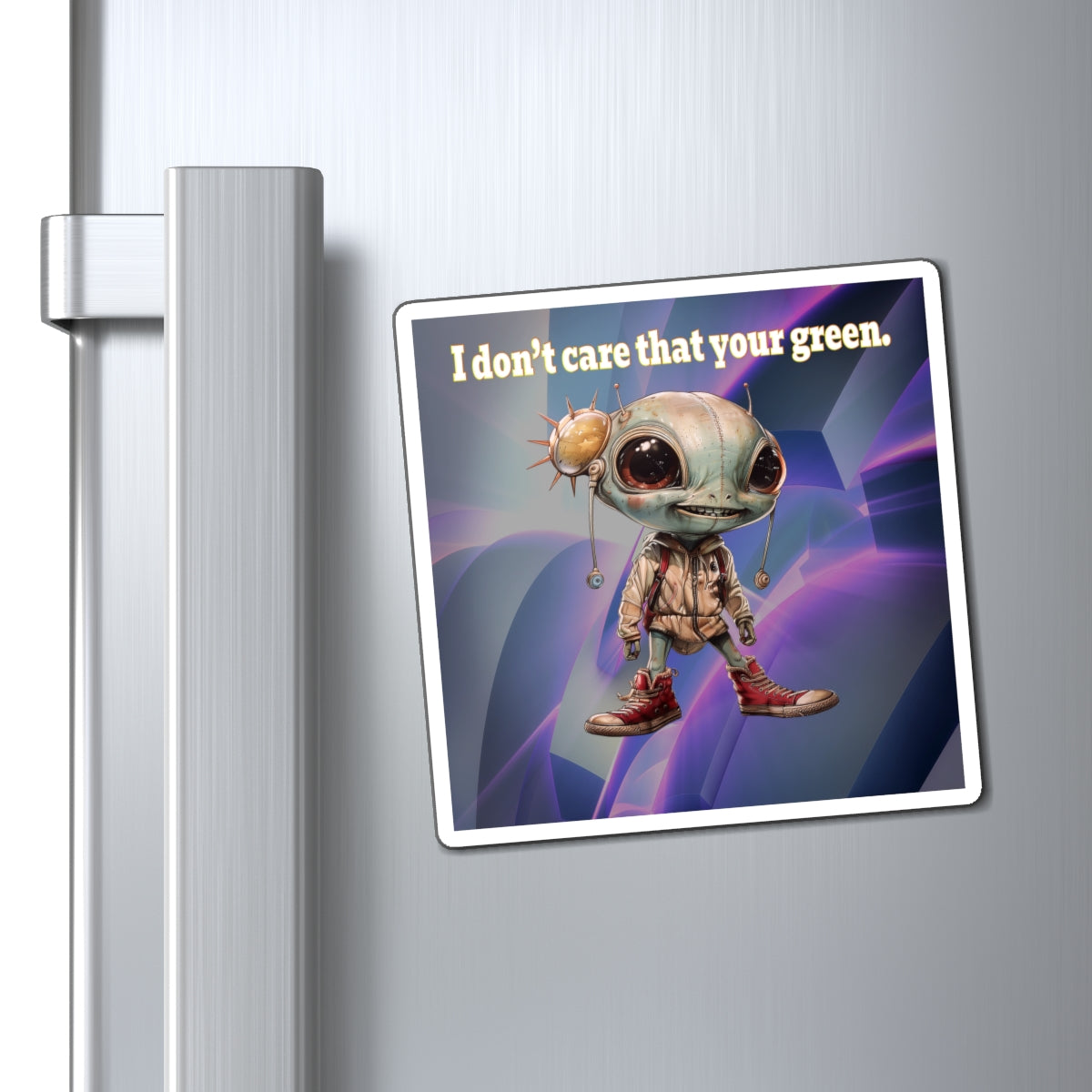 I don't care that your green - Magnets - (grey-pink wave)