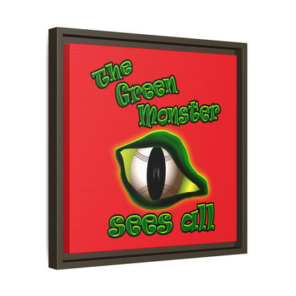 green monster - framed canvas art (red)