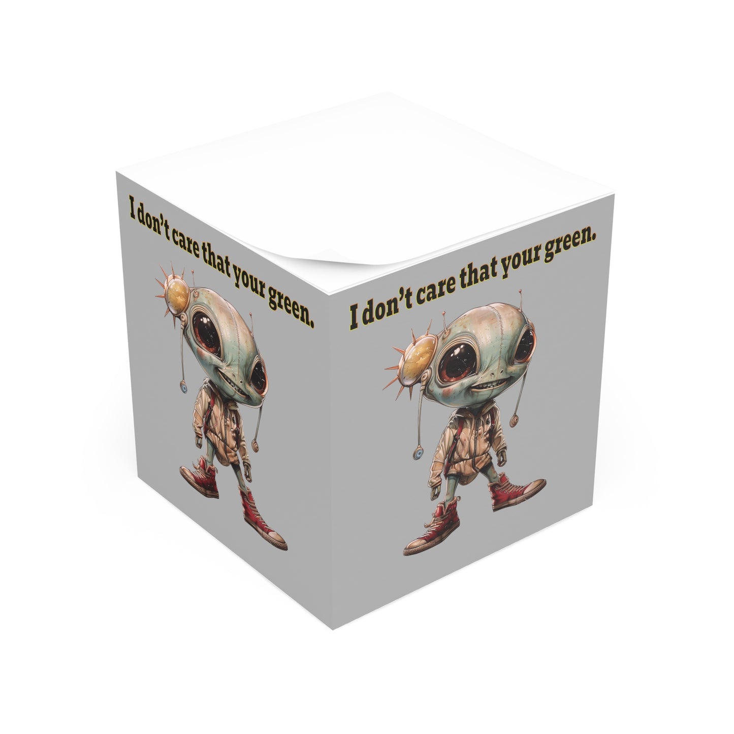 I don't care that your green - note cube (light grey)