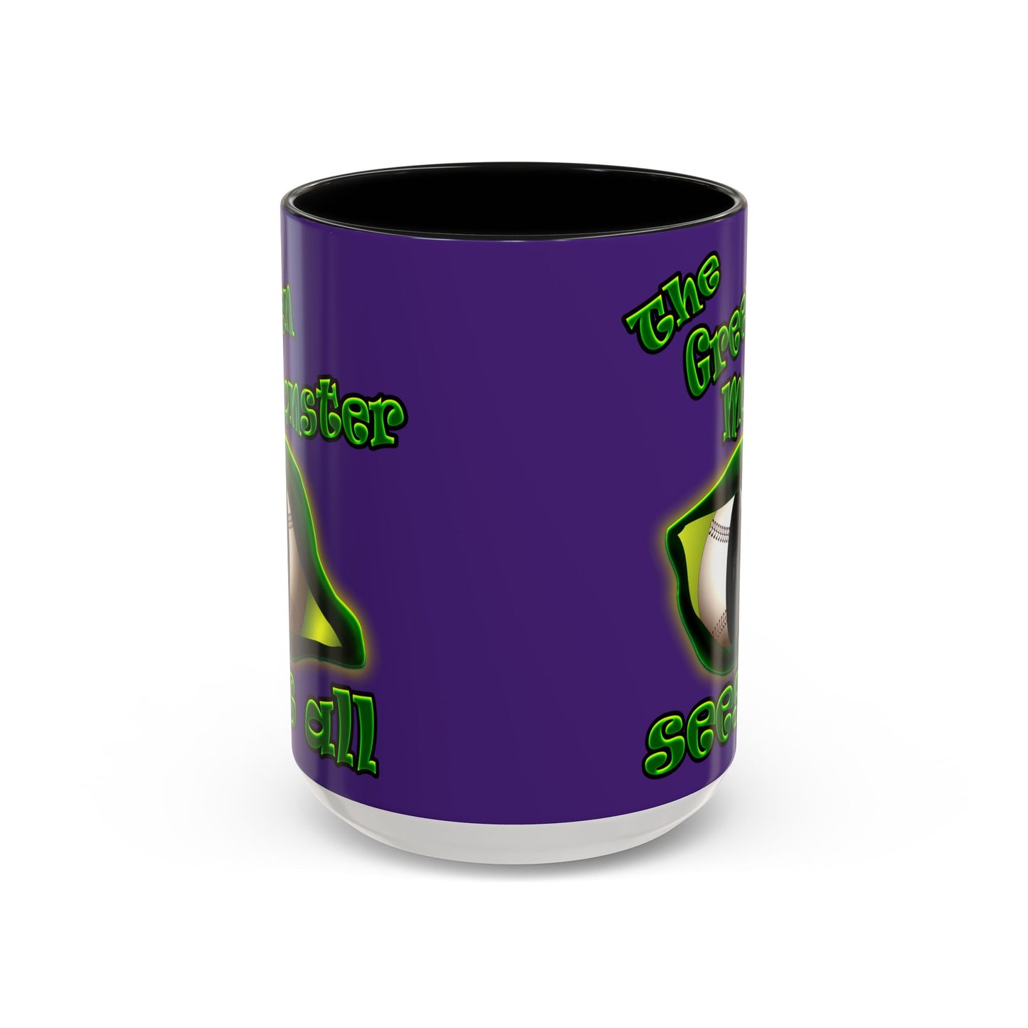 green monster - Accent Mug (purple)