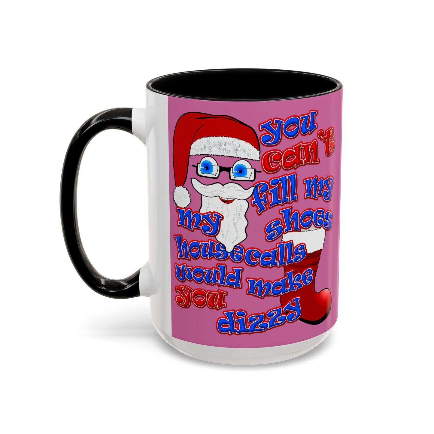 santa's shoes - Accent Mug (light pink)