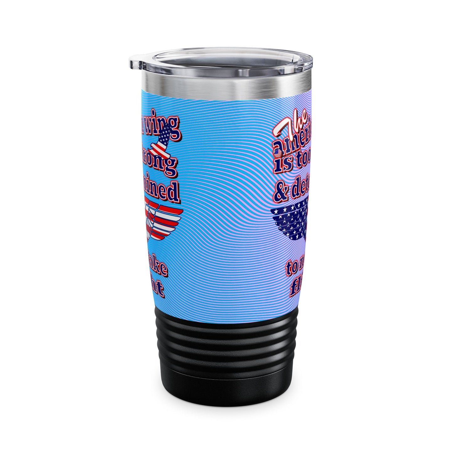 american wing - Ringneck Tumbler, 20oz (light blue-purple wave)