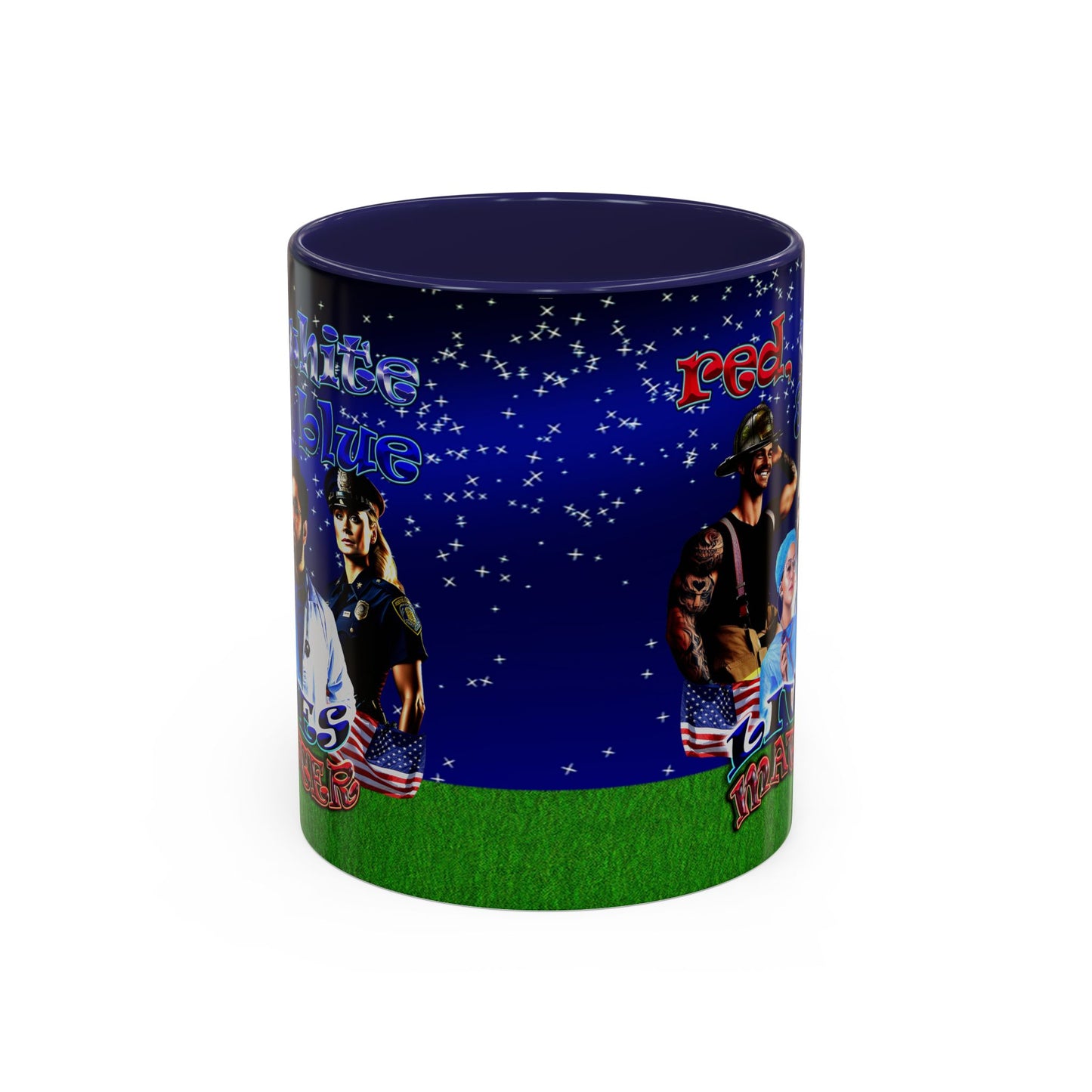 rw&b lives matter - Accent Mug ('snoops' background)
