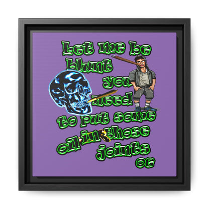 og - framed canvas art (light purple)