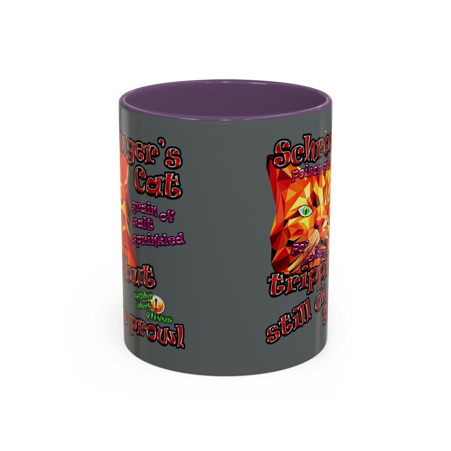 schrodinger's cat - Accent Mug (dark grey)