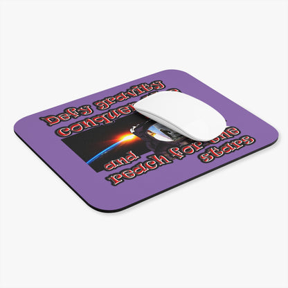 defy conquer reach - Mouse Pad (Rectangle) (light purple)