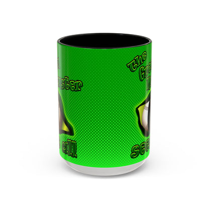 green monster - Accent Mug (logo green)