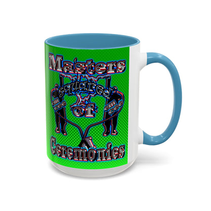 em cee squared - Accent Mug (logo green)