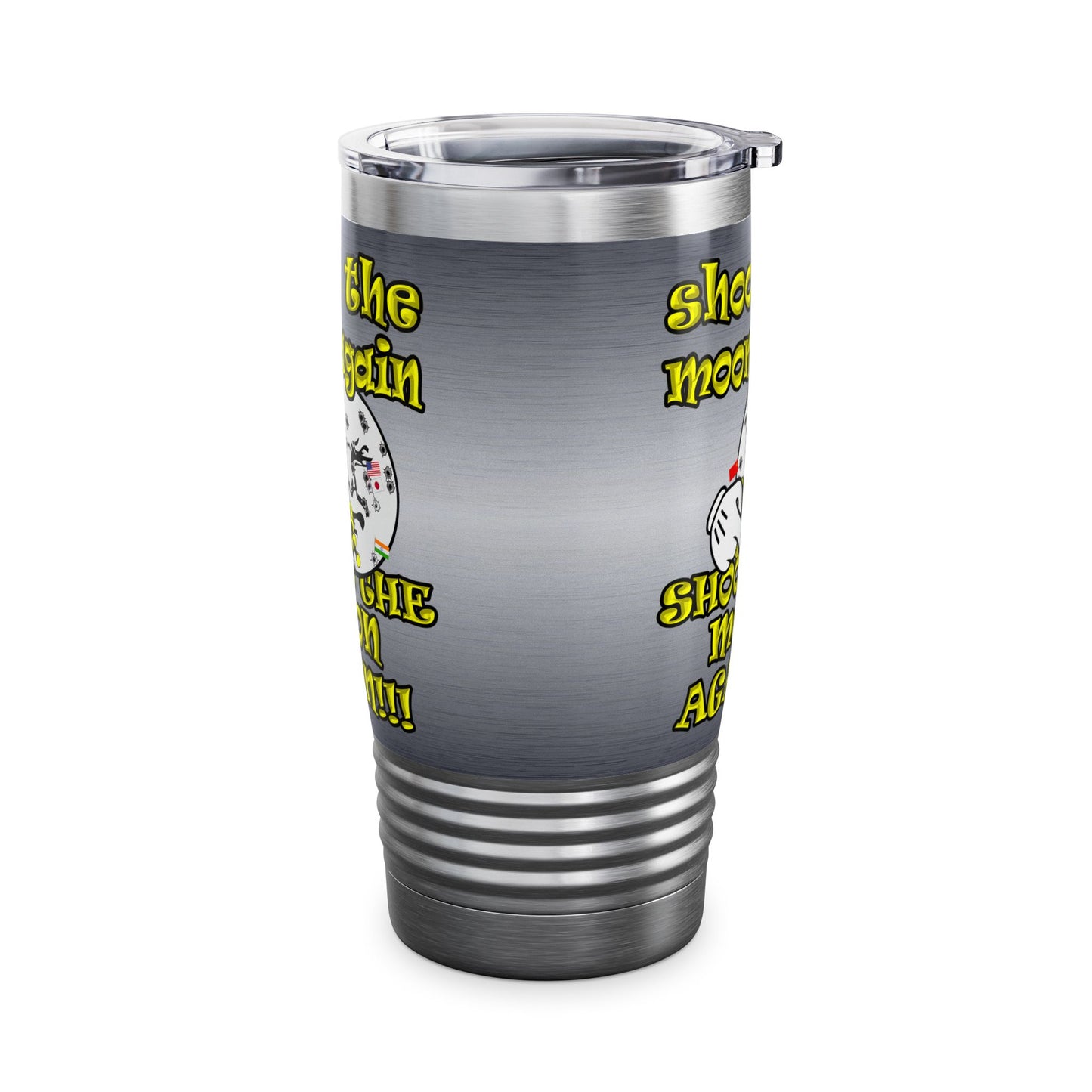 shoot the moon again - Ringneck Tumbler, 20oz (brushed nickel)