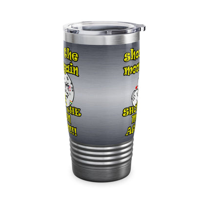 shoot the moon again - Ringneck Tumbler, 20oz (brushed nickel)