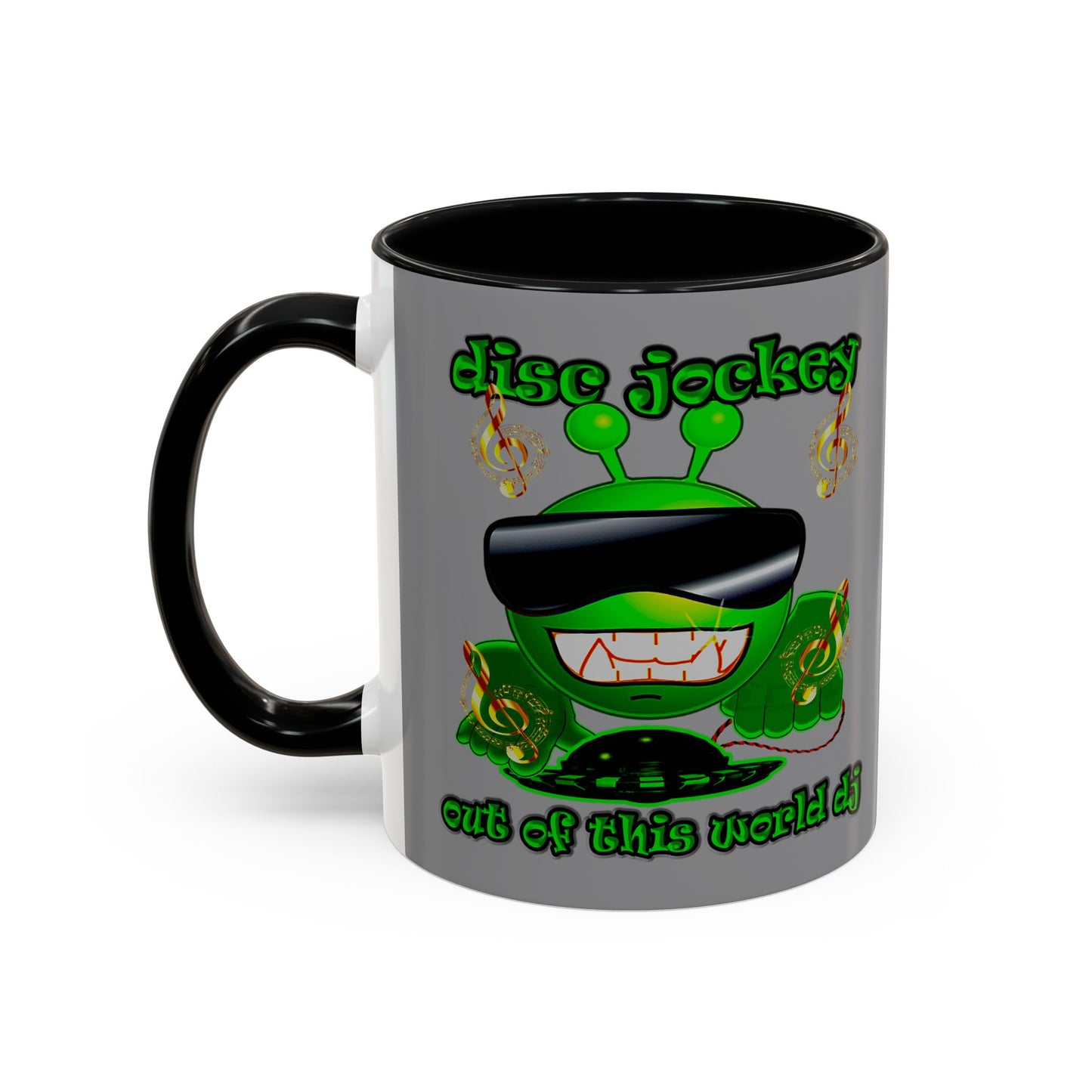 disc jockey - Accent Mug (grey)