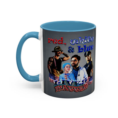 rw&b lives matter - Accent Mug (grey-light grey)