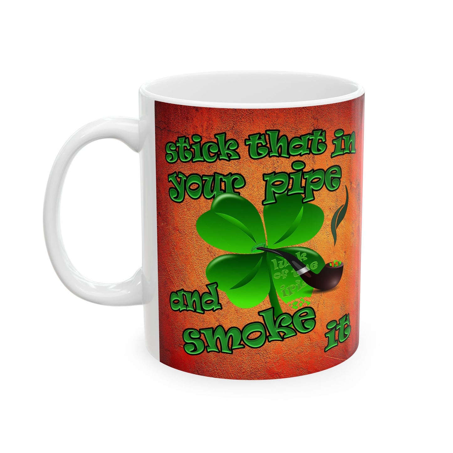 celtics logo - White Mug (burnt orange)