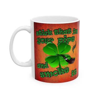 celtics logo - White Mug (burnt orange)