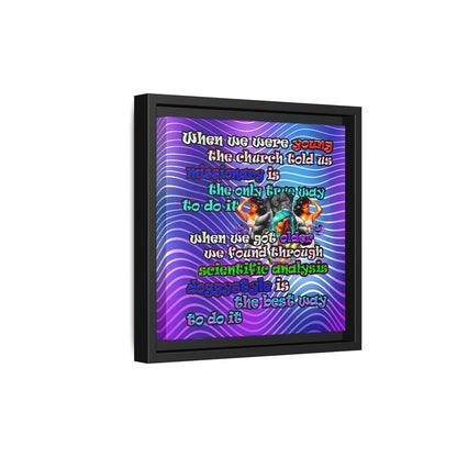 doggystyle - framed canvas art (purple wave)