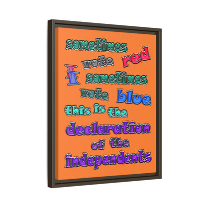 declaration of the independents - framed canvas art (crusta)