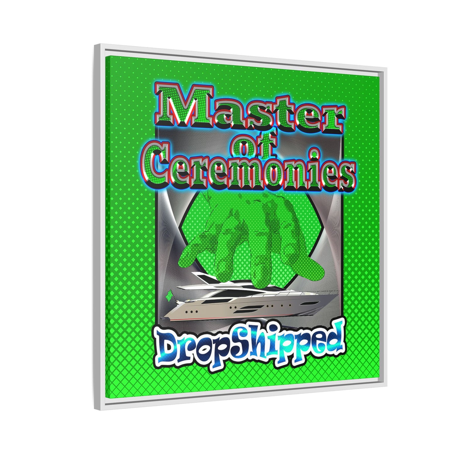 logo - framed canvas art (logo green)