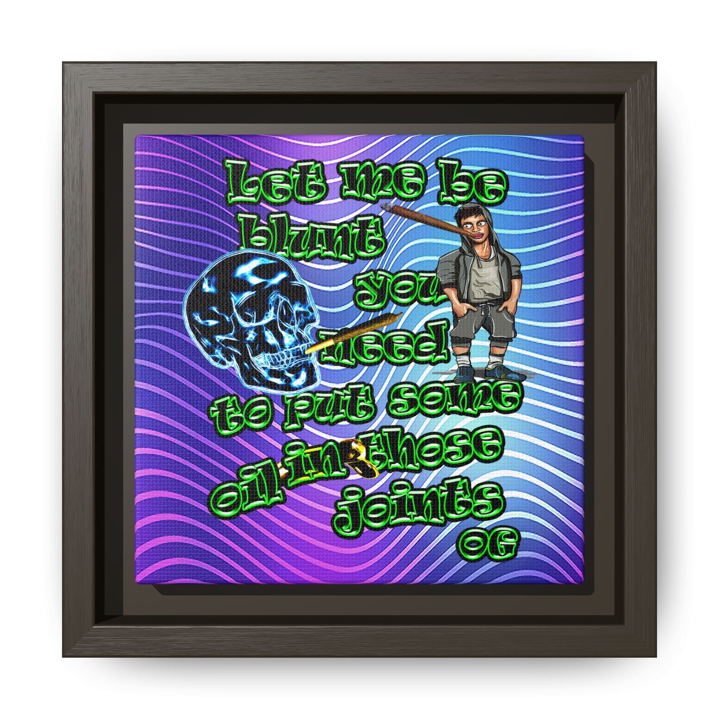 og - framed canvas art (purple wave)