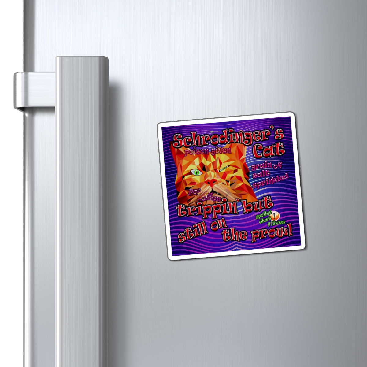 schrodinger's cat - Magnets - (purple wave)