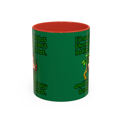 turtle race - Accent Mug (dark green)