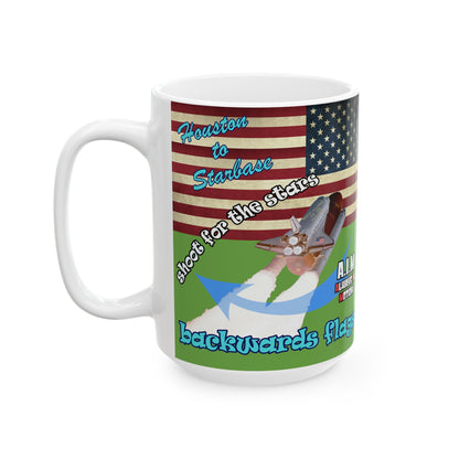 shoot for the stars - White Mug (green)