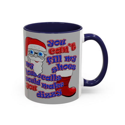 santa's shoes - Accent Mug (light grey)