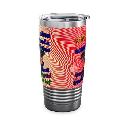 high noon - Ringneck Tumbler, 20oz (yellow-orange wave)