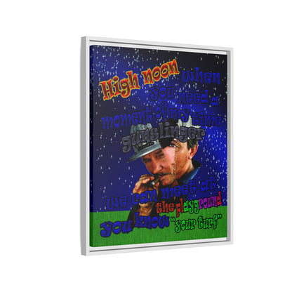 high noon - framed canvas art ('snoops' background)