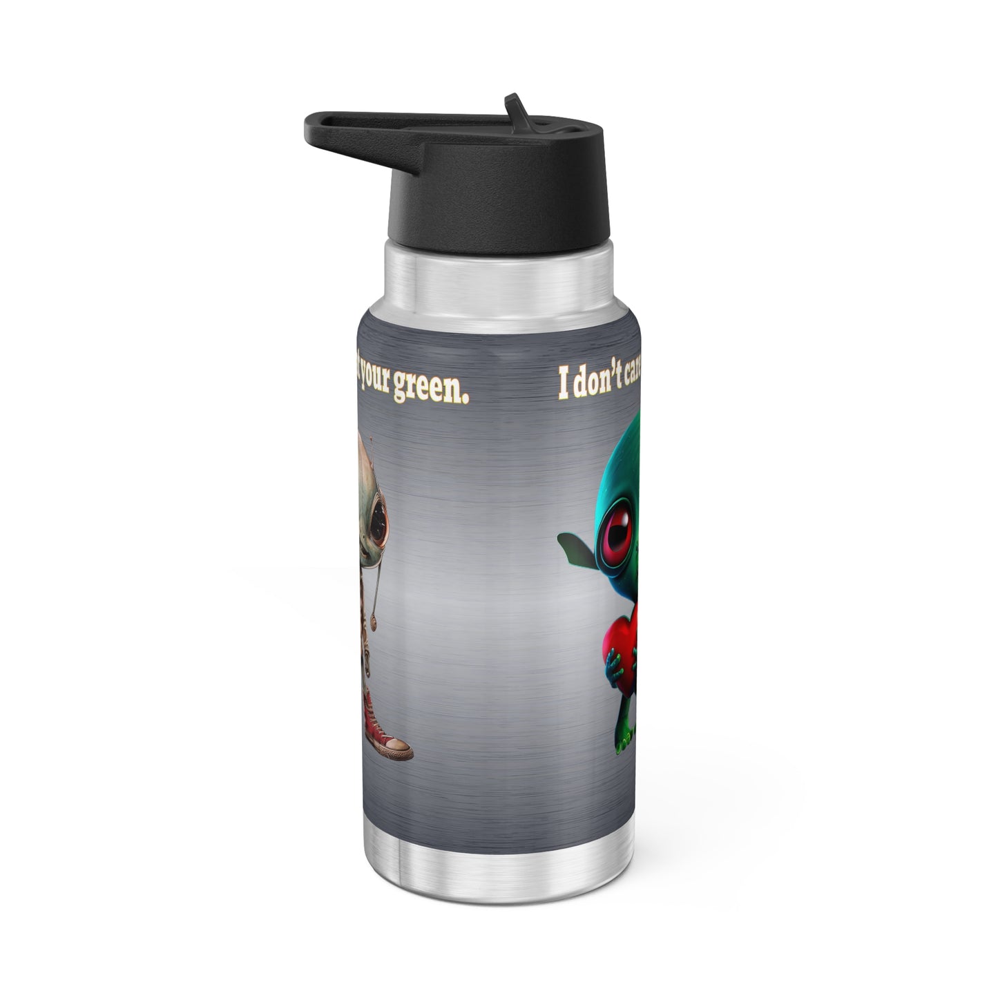 I don't care that your grey - Gator Tumbler, 32oz  (brushed nickel)