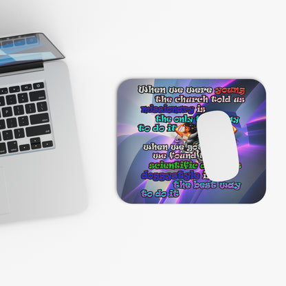 doggystyle - Mouse Pad (Rectangle) (grey-pink wave)