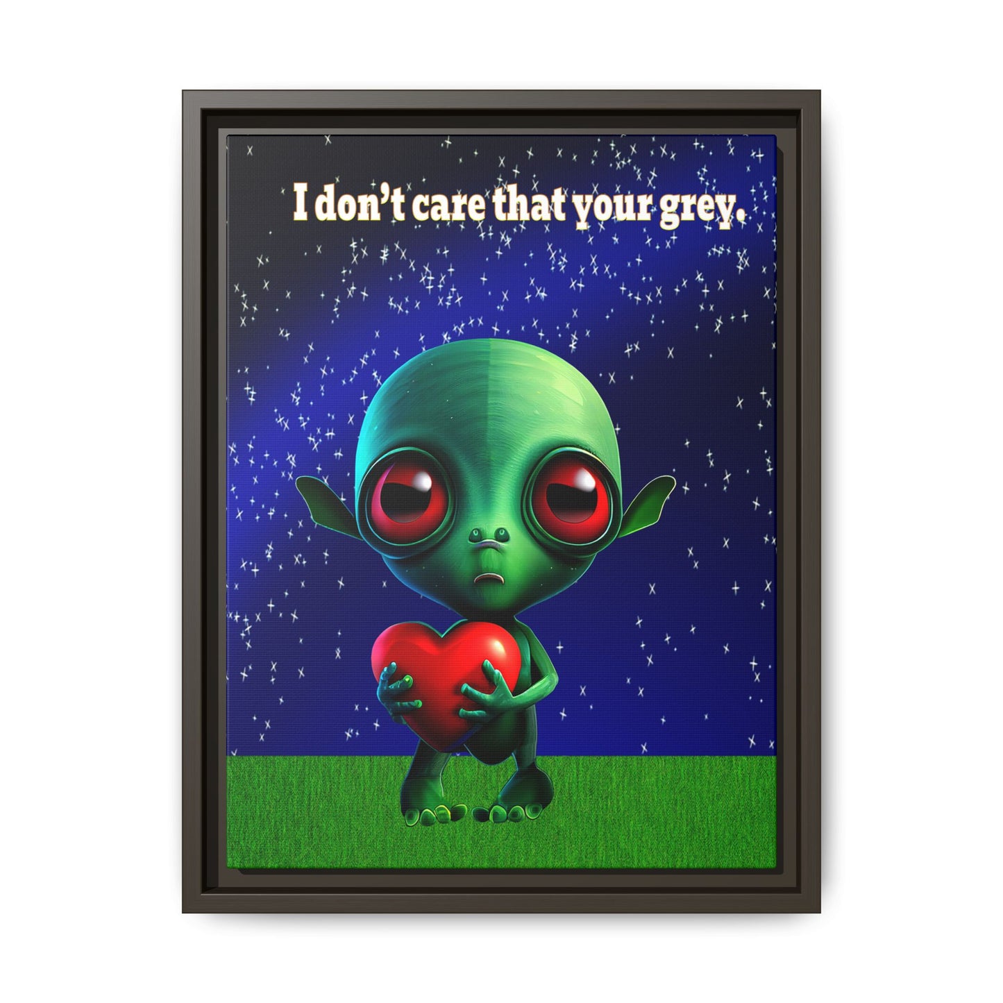 I don't care that your grey - framed canvas art ('snoops' background)