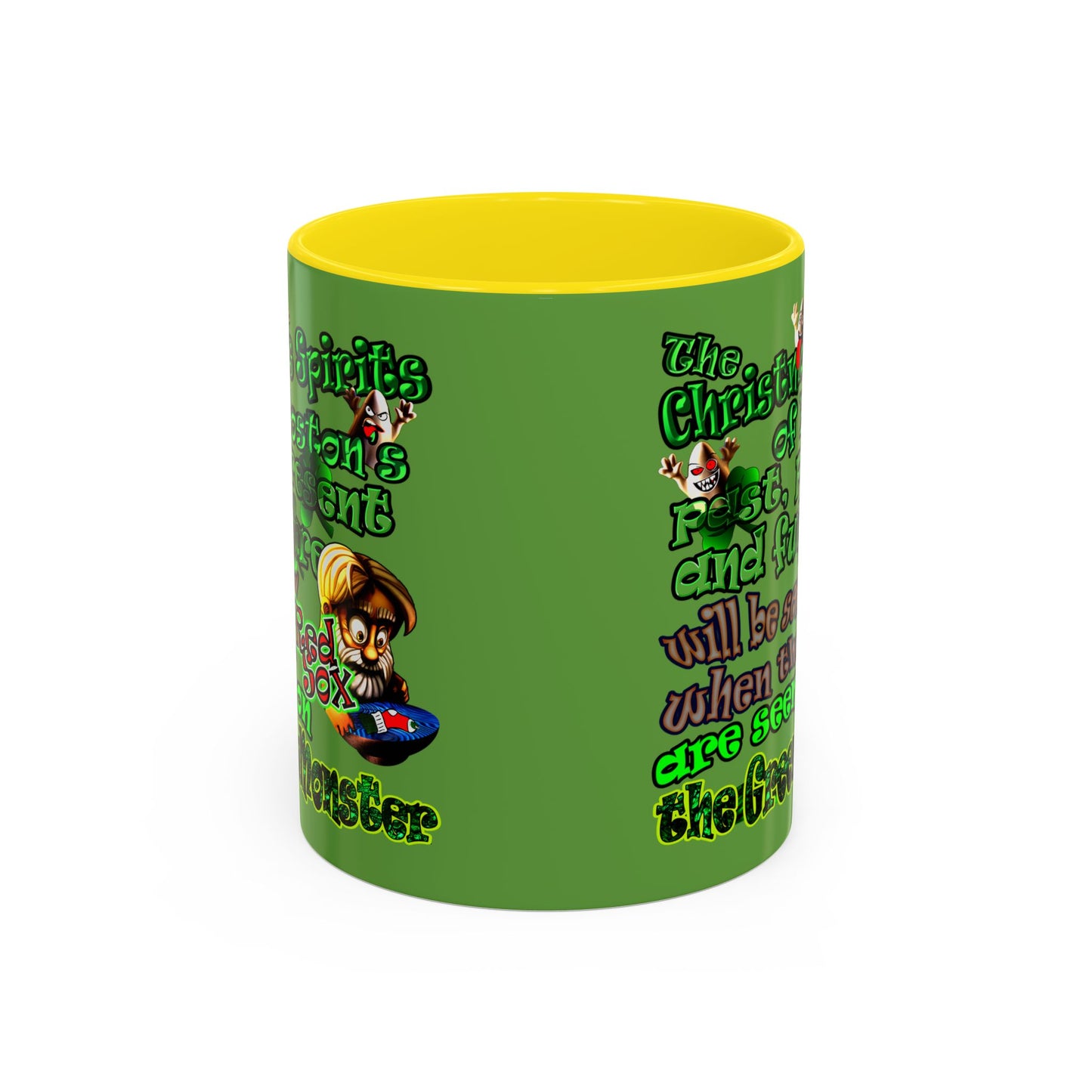 christmas spirits of boston - Accent Mug (green)