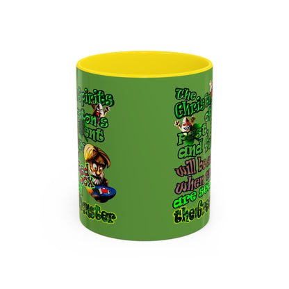christmas spirits of boston - Accent Mug (green)