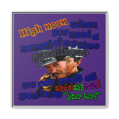 high noon - framed canvas art (purple)