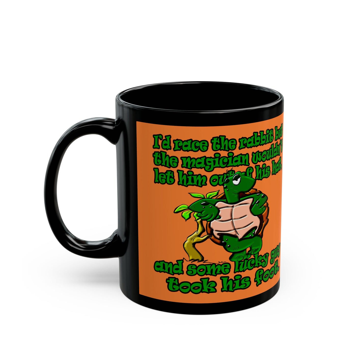 turtle race - Black Mug (crusta)