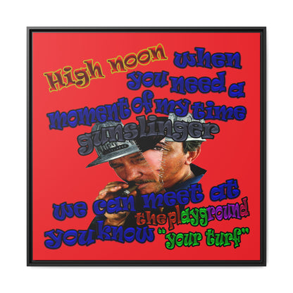 high noon - framed canvas art (red)
