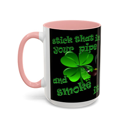 celtics logo - Accent Mug (black)