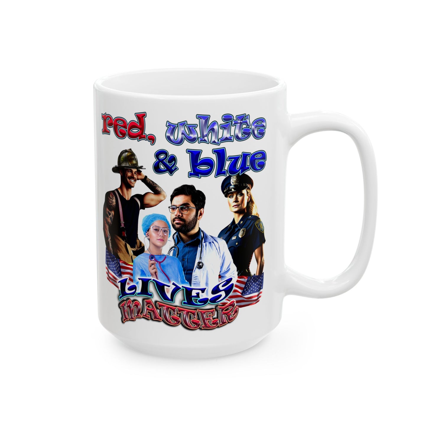 rw&b lives matter - White Mug (white)