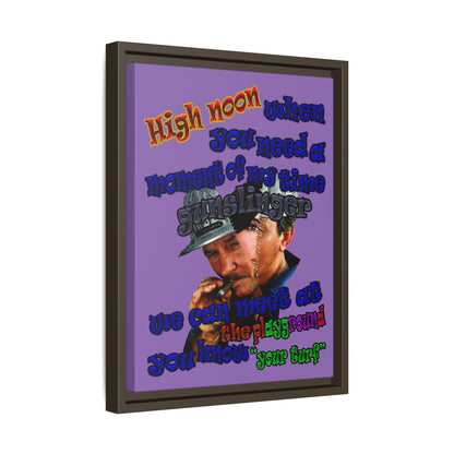 high noon - framed canvas art (light purple)