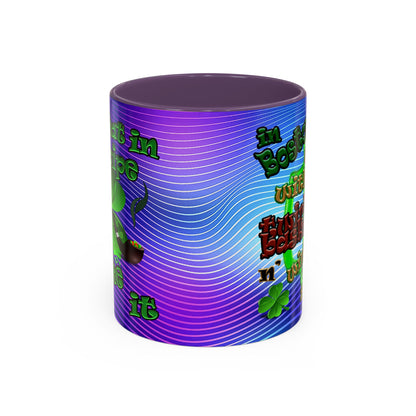 celtics logo - Accent Mug (purple wave)