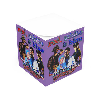 rw&b lives matter - note cube (light purple)