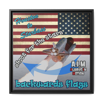 shoot for the stars - framed canvas art (brushed nickel)
