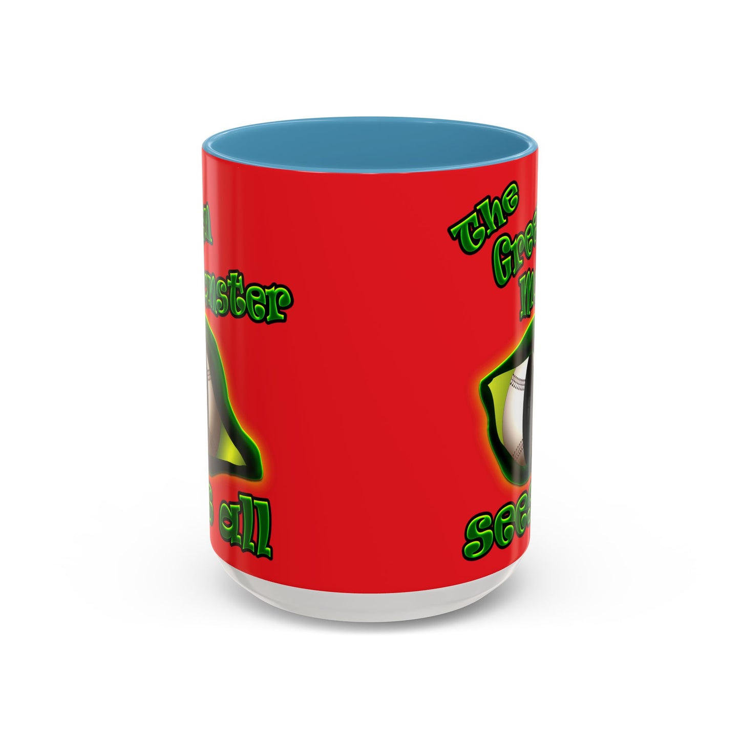 green monster - Accent Mug (red)